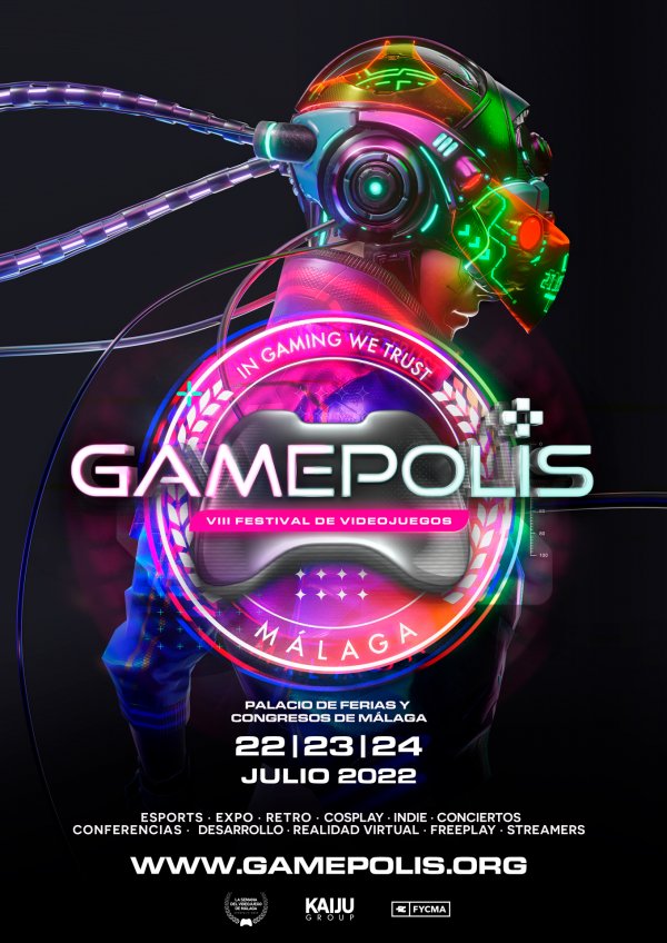 GAMEPOLIS, VIII Festival de videojuegos | Palacio de ferias y congresos de Málaga | 22, 23, 24 de julio de 2022