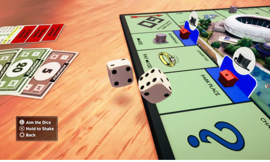 Tablero Monopoly con dados