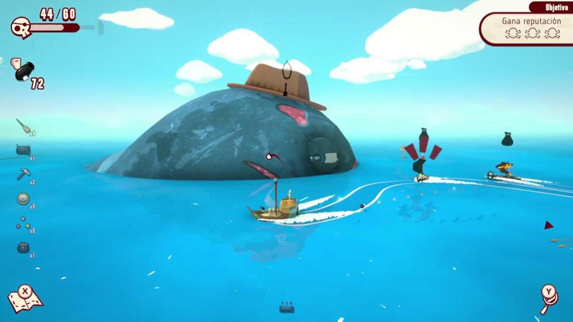 Pantalla de gameplay  Captains of the Wacky Waters