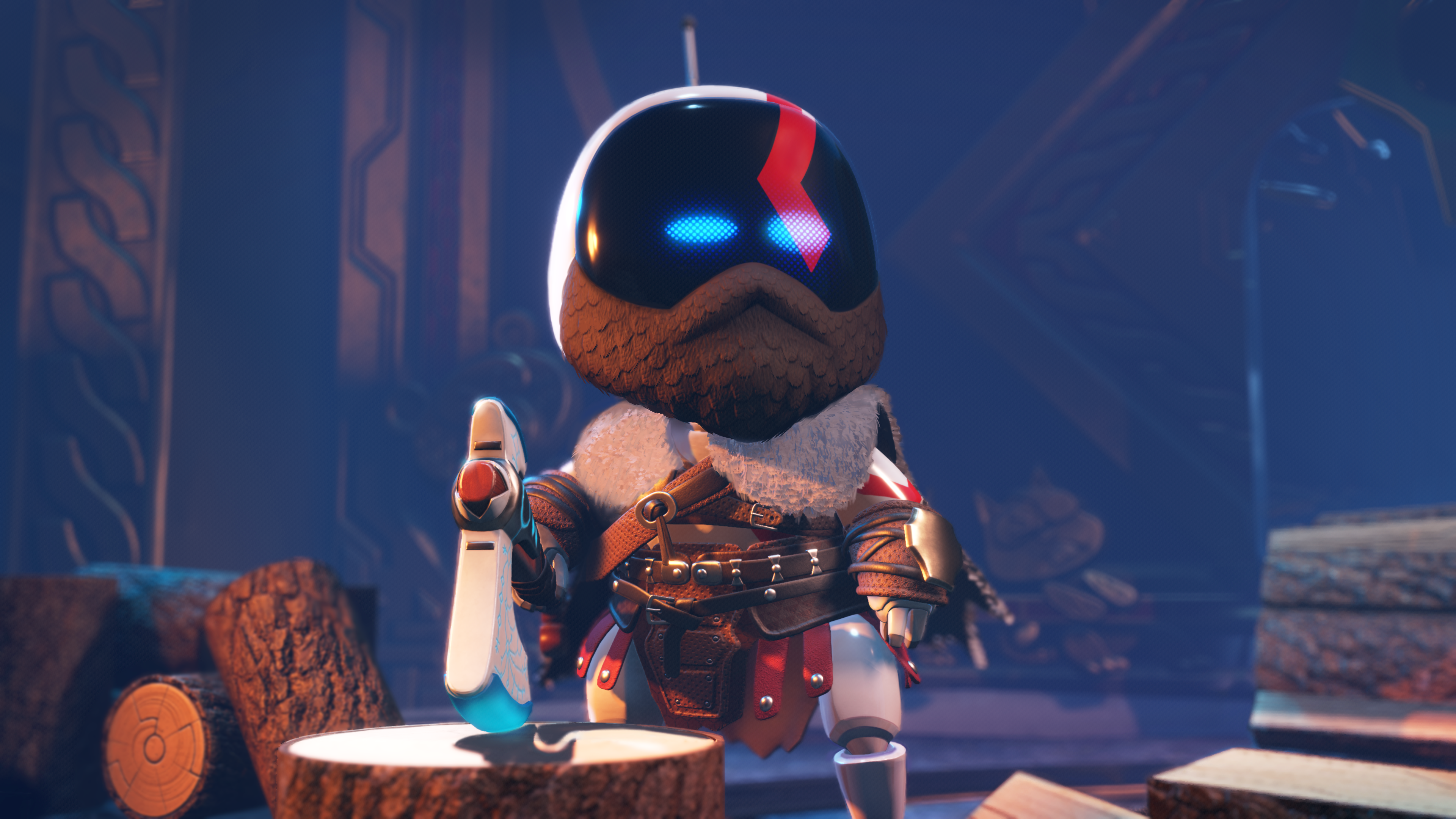 Astro Bot disfrazado de Kratos