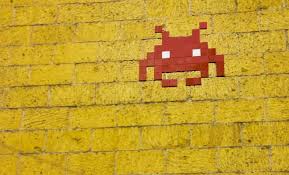 Grafiti de videojuegos en muro