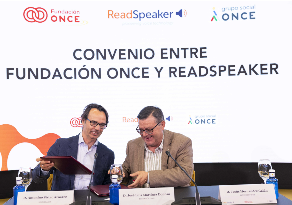 Convenio Fundación ONCE y Readspeaker