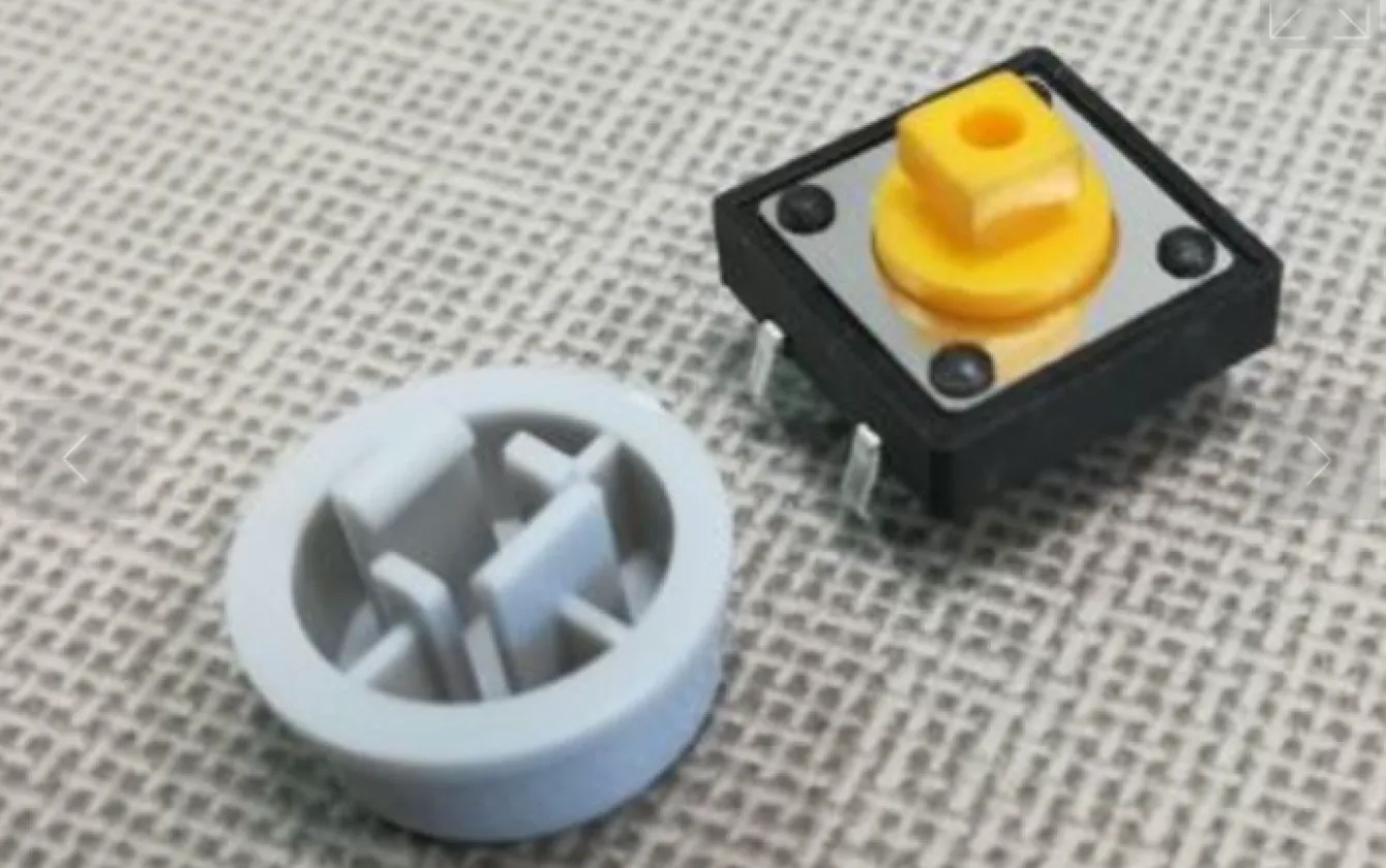 Adaptador Switch 3, Mecanismo del pulsador con sus diferentes piezas Adaptador Switch 3, Mecanismo del pulsador con sus diferentes piezas