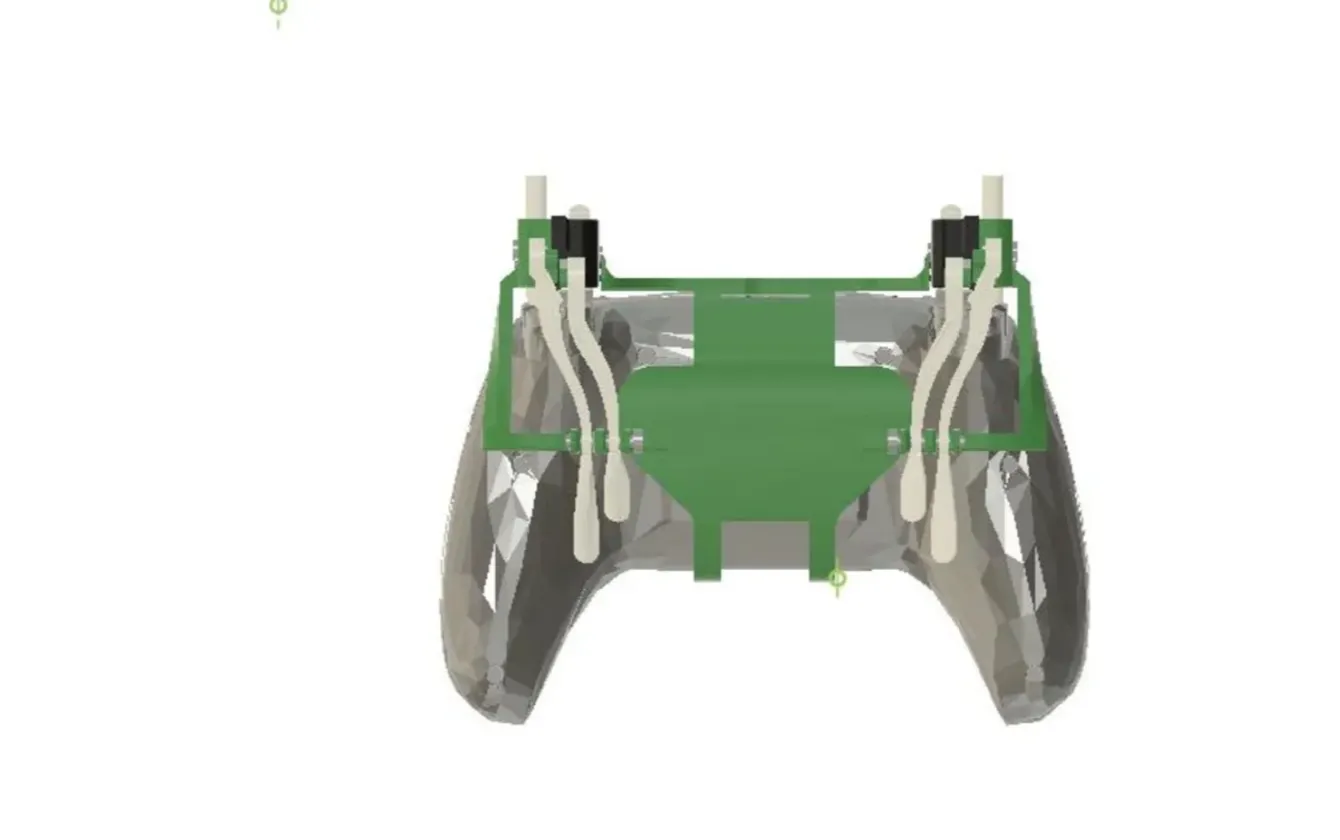 PS5 Sistema de fácil control 3, Modelo 3D del complemento visto desde atrás