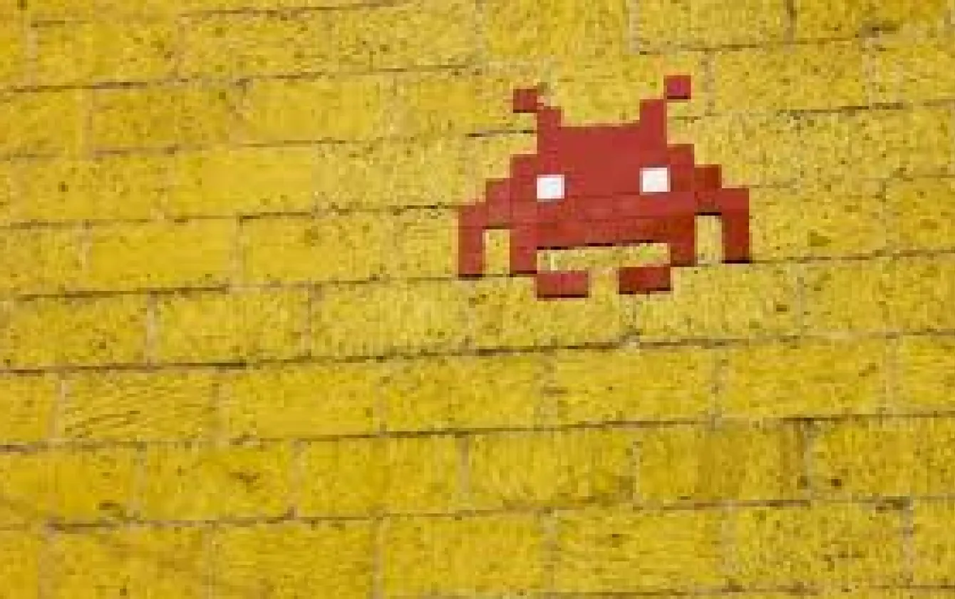 Ampliar Grafiti con símbolo videojuegos