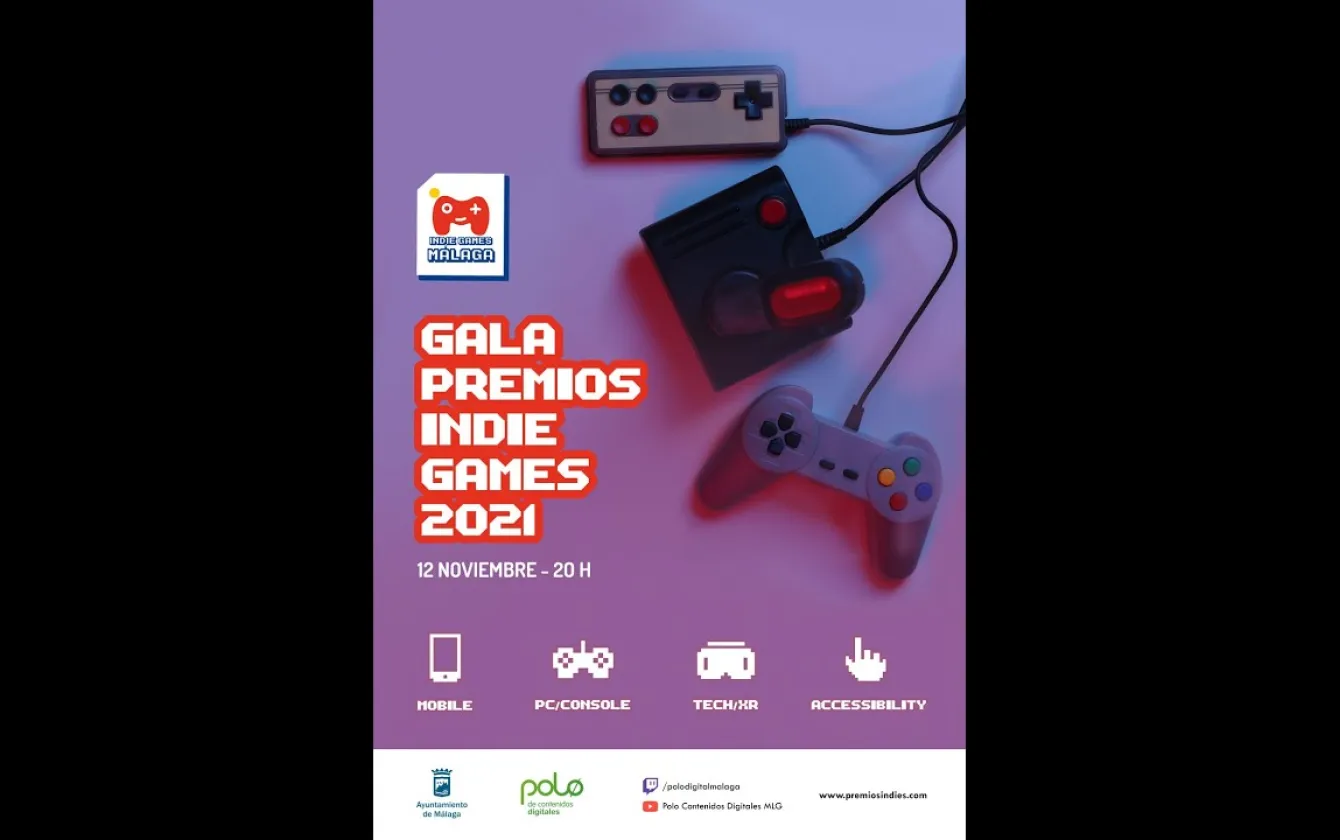 Video Gala Premios Indie Games Málaga 2021 Miniatura Youtube poster gala premios indie games 2021