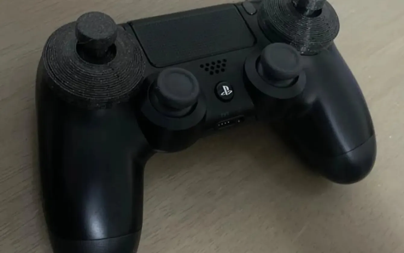 PS4 Joysticks adaptados 3, Mando desde otra posición