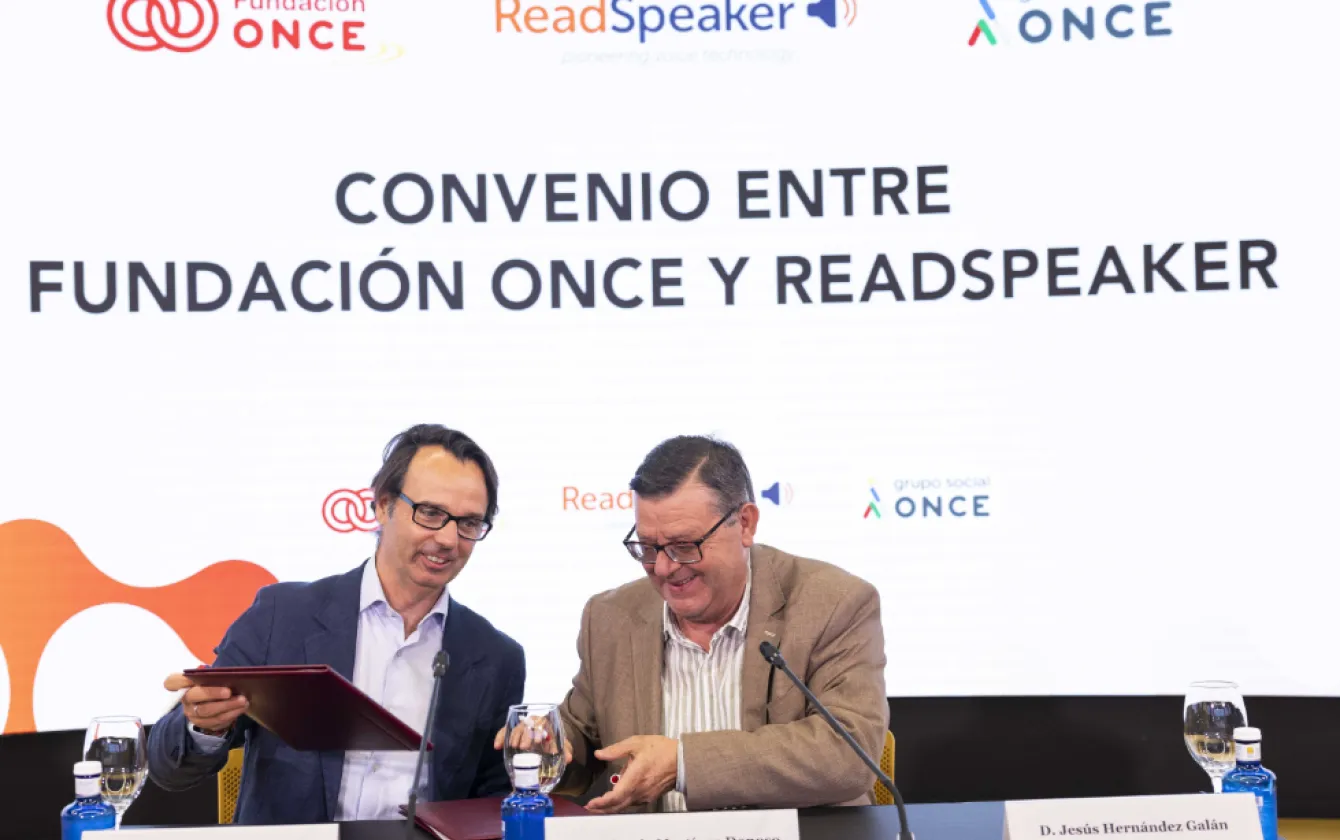 Ampliar Convenio Fundación ONCE y Readspeaker